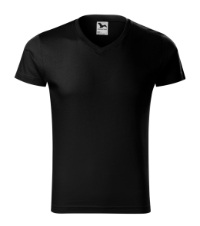 Slim Fit V-neck 146 Koszulka męska czarny
