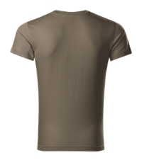 Slim Fit V-neck 146 Koszulka męska army