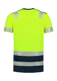 T-Shirt High Vis Bicolor T01 Koszulka unisex fluorescencyjny_zolty