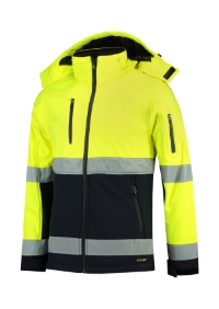 Bi-color EN ISO 20471 Softshell T52 Softshell kurtka unisex fluorescencyjny żółty