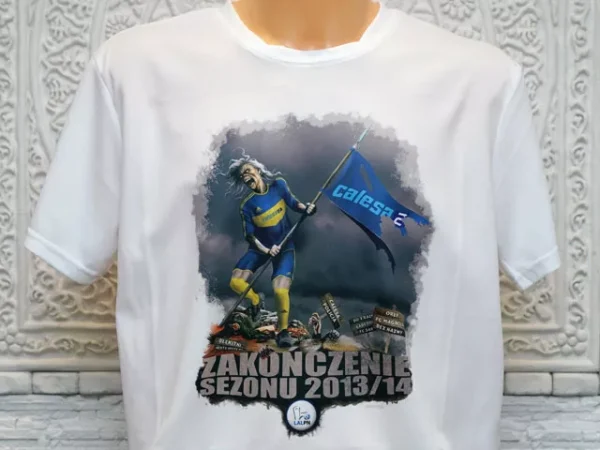 Druk sublimacyjny na koszulce - nadruk kolorowy na koszulce poliestrowej.