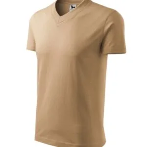 V-neck 102 Koszulka unisex Piaskowy - 08