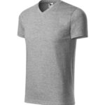 Heavy V-neck 111 Koszulka unisex Ciemnoszary melanż - 12