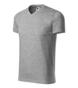Heavy V-neck 111 Koszulka unisex Ciemnoszary melanż - 12