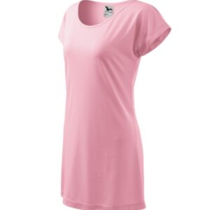 Love 123 Koszulka/sukienka damska Różowy - 30