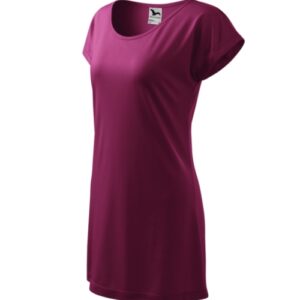 Love 123 Koszulka/sukienka damska Fuksjowy - 43