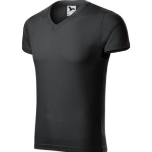 Slim Fit V-neck 146 Koszulka męska Ebony gray - 94
