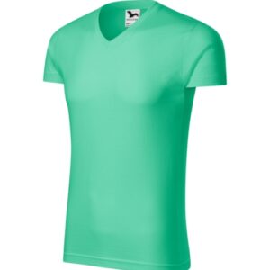 Slim Fit V-neck 146 Koszulka męska Miętowy - 95