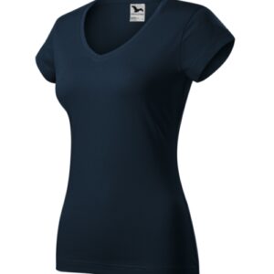 Fit V-neck 162 Koszulka damska Granatowy - 02