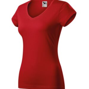 Fit V-neck 162 Koszulka damska Czerwony - 07