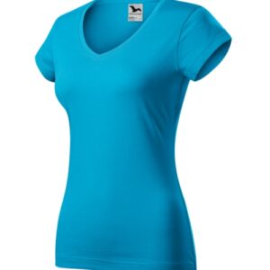 Fit V-neck 162 Koszulka damska Turkus - 44
