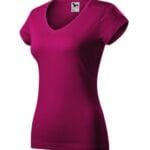 Fit V-neck 162 Koszulka damska Fuchsia red - 49
