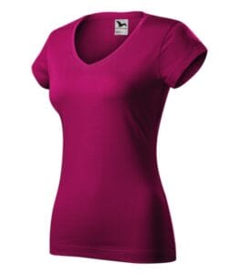 Fit V-neck 162 Koszulka damska Fuchsia red - 49