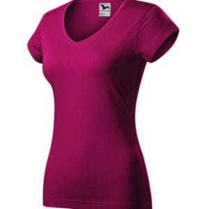 Fit V-neck 162 Koszulka damska Fuchsia red - 49