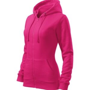 Trendy Zipper 411 Bluza damska Czerwień purpurowa - 40