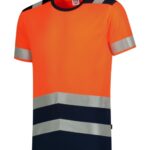 T-Shirt High Vis Bicolor T01 Koszulka unisex Fluorescencyjny pomarańczowy - 98