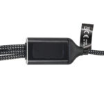 Kabel do ładowania 3w1 z podświetlanym logo Pierre Cardin Czarny