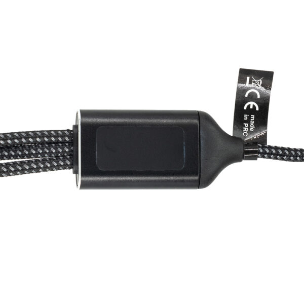 Kabel do ładowania 3w1 z podświetlanym logo Pierre Cardin Czarny