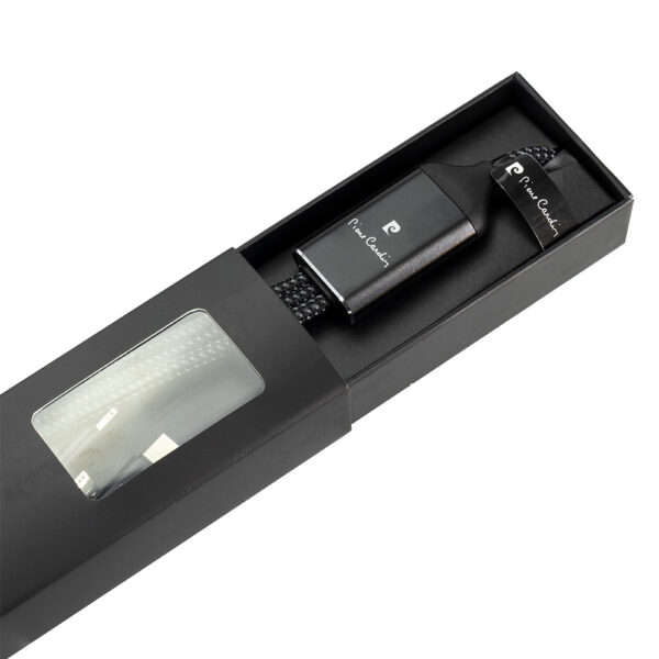 Kabel do ładowania 3w1 z podświetlanym logo Pierre Cardin Czarny