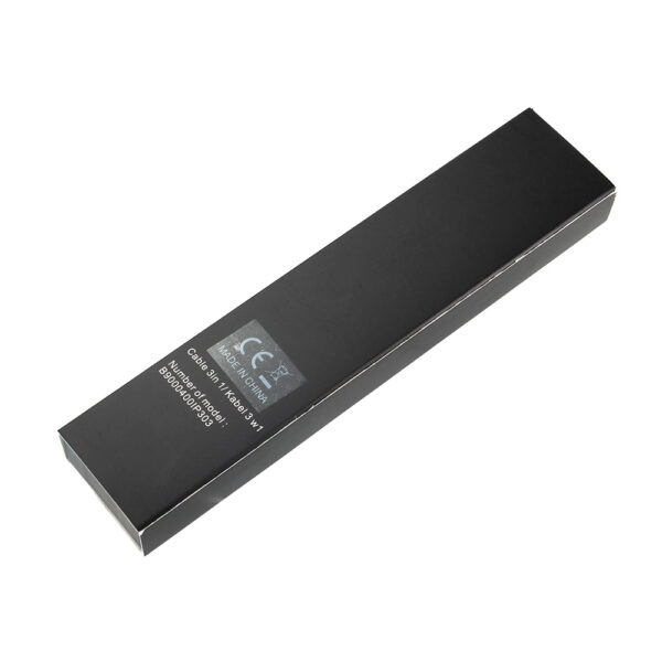 Kabel do ładowania 3w1 z podświetlanym logo Pierre Cardin Czarny