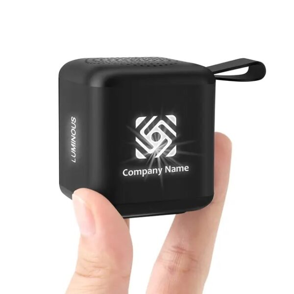 Głośnik bluetooth mini z podświetlanym logo Czarny