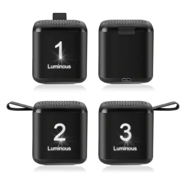 Głośnik bluetooth mini z podświetlanym logo Czarny