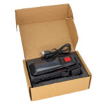 Lampka rowerowa solarna z klaksonem Czarny