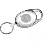 Brelok z karabińczykiem i zwijaną linką Biały