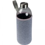 Butelka szklana z pokrowcem 1000 ml Szary