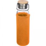 Butelka szklana z pokrowcem 600 ml Pomarańczowy