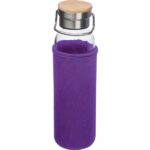 Butelka szklana z pokrowcem 600 ml Fioletowy