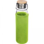 Butelka szklana z pokrowcem 600 ml Jasnozielony