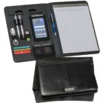 Folder A4 z notatnikiem w linie Czarny