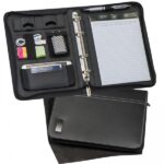 Folder A5 z notatnikiem w linie i segregatorem Czarny