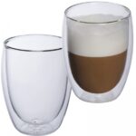 Szklanki do cappuccino 350 ml 2 szt. Przeźroczysty
