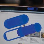 Zaślepka na kamerę w laptopie Niebieski