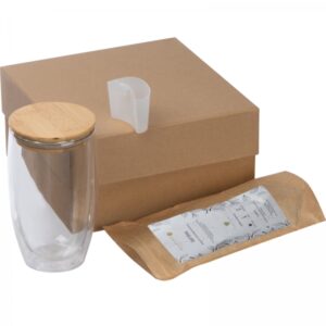 Zestaw szklanka i herbata Wielokolorowy