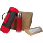 Zestaw termos 500 ml, koc z polaru i herbata Wielokolorowy