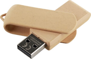 Pendrive biodegradowalny - twister 64GB 3.0 Beżowy
