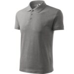 Pique Polo 203 Koszulka polo męska Ciemnoszary melanż - 12