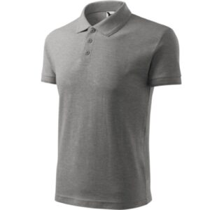 Pique Polo 203 Koszulka polo męska Ciemnoszary melanż - 12