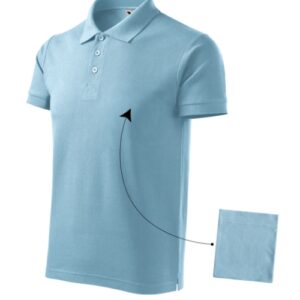 Cotton 212 Koszulka polo męska Błękitny - 15
