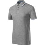 Focus 232 Koszulka polo męska Ciemnoszary melanż - 12