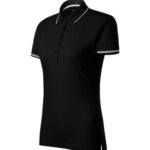 Perfection plain 253 Koszulka polo damska Czarny - 01