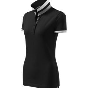 Collar Up 257 Koszulka polo damska Czarny - 01