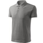 Pique Polo Free F03 Koszulka polo męska Ciemnoszary melanż - 12