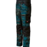 Vertex Camo W09 Spodnie robocze męskie Camouflage petrol - C1