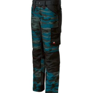 Vertex Camo W09 Spodnie robocze męskie Camouflage petrol - C1