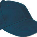 Czapka z daszkiem bawełniana 6 paneli, 260 g/m² CURTIS Turkusowy