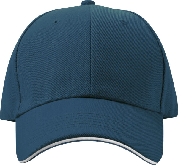 Czapka z daszkiem bawełniana 6 paneli, 260 g/m² CURTIS Turkusowy